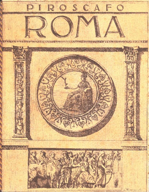 Roma (t/n) - copertina di quaderno a disposizione dei passeggeri
