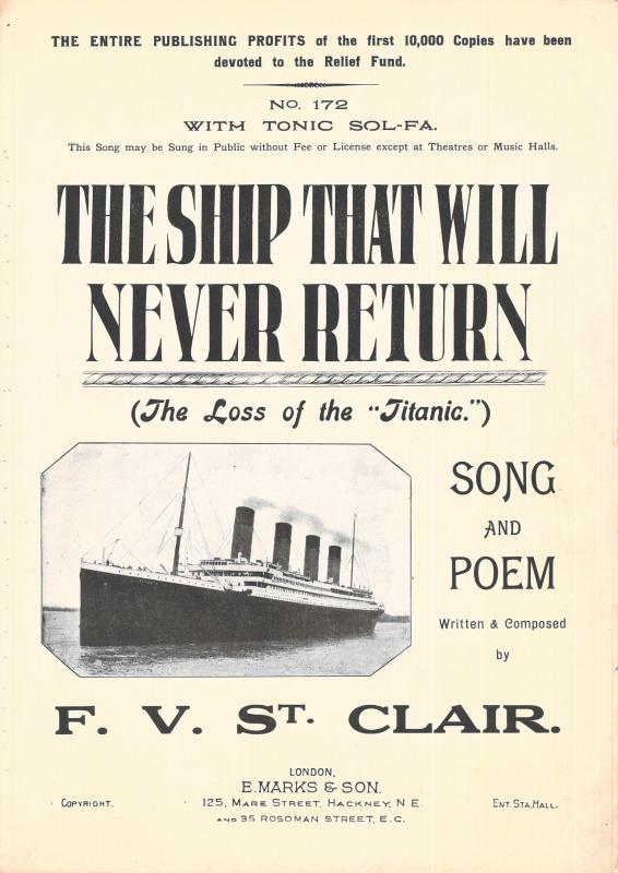 Titanic (t/n) - spartito musicale commemorativo