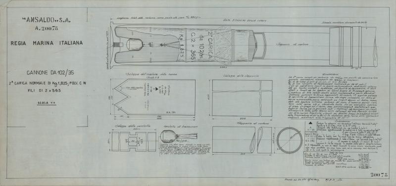 Cannone da 102/35 - seconda carica normale