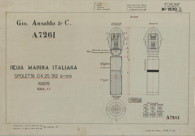 Spoletta Ogiva Krupp. 25 912 (2° tipo a doppia sicurezza)