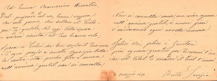 Lettere inviate a Francesco Gerolamo Ansaldo ed Emma Ramorino