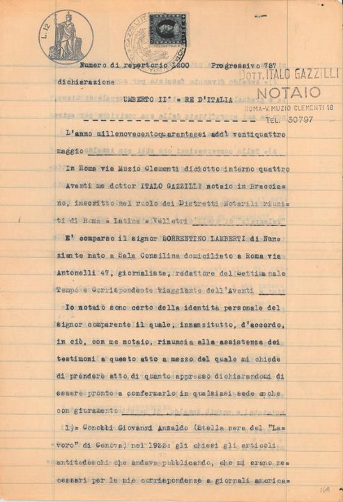 Corrispondenza per Giovanni
