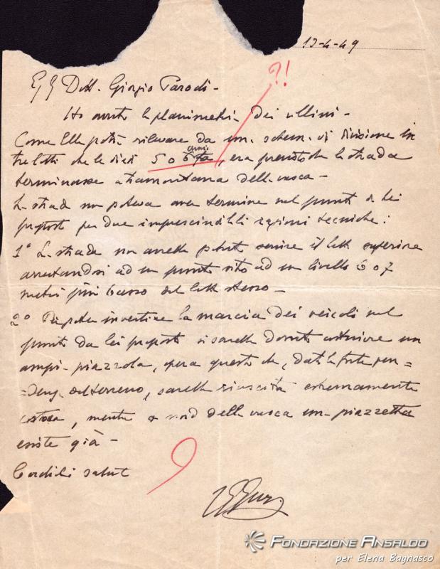 Guzzi Giuseppe - Lettera
