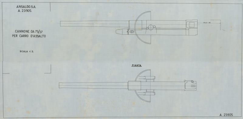 Cannone da 75/37 per carro d&#039;assalto