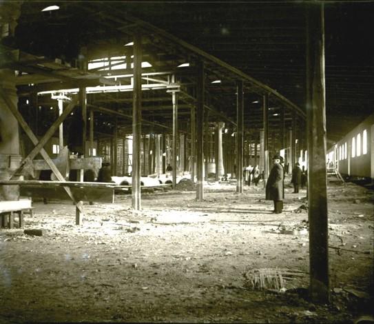 Padiglione della Regia Marina in costruzione - Interno