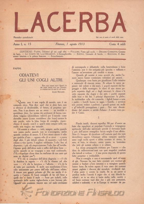 Lacerba, n. 15, 1913