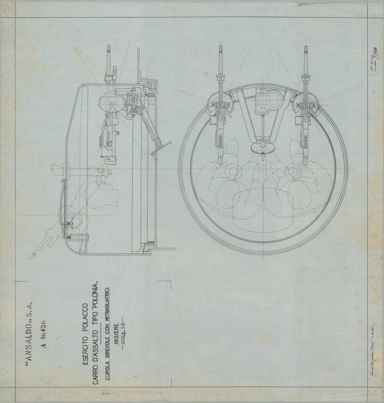 Carro d&#039;assalto tipo &quot;Polonia&quot; - cupola girevole con mitragliatrici