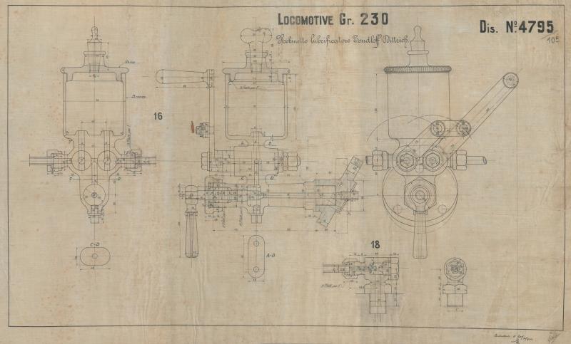 Locomotive gruppo 230 - rubinetto lubrificatore Tendloff Dittrich