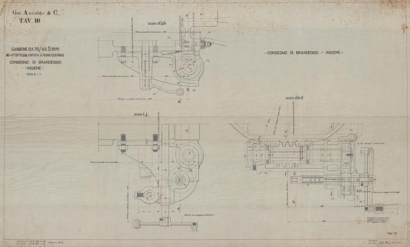 Cannone da 76/45 S 1911 - congegno di brandeggio