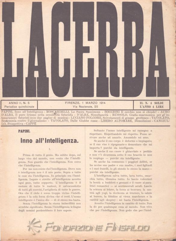 Lacerba, n. 5, 1914