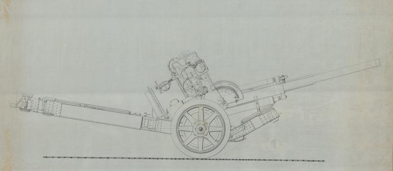 Cannone da 75/46 Mod. 934 - vista in traino