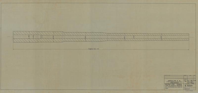 Costruzione 43 - schema del tracciato di sbozzatura