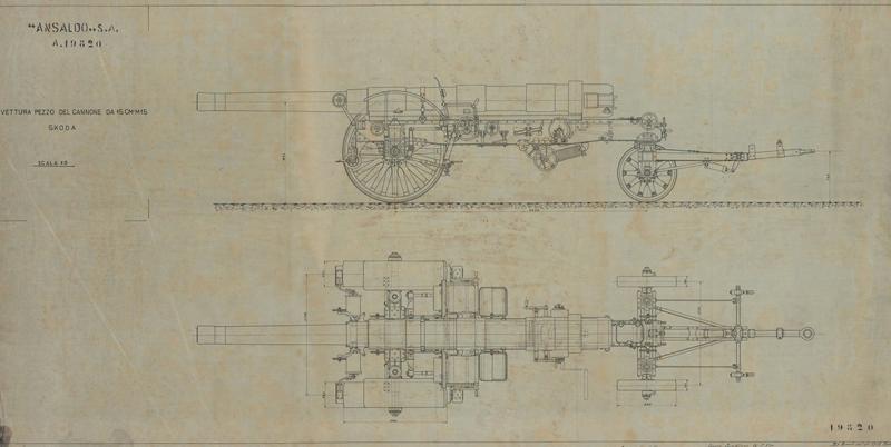 Costruzione 152/37 Skoda - pezzo del cannone