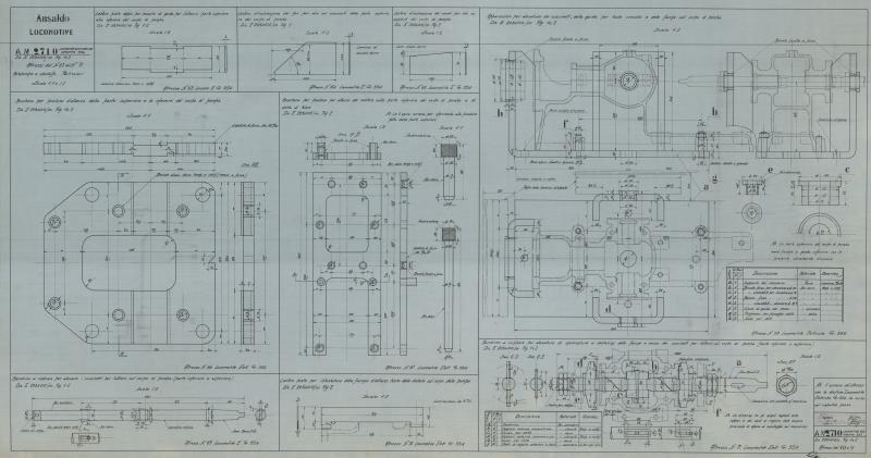 Attrezzi per Locomotive elettriche gruppo 554 - Motopompa e stantuffo
