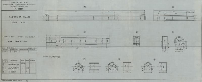 Cannone da 150/40 Skoda M. 15 - bocca da fuoco