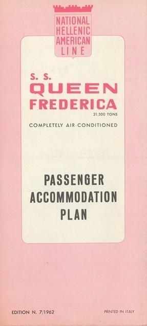 Queen Frederica (s/s) - Passenger accomodation plan