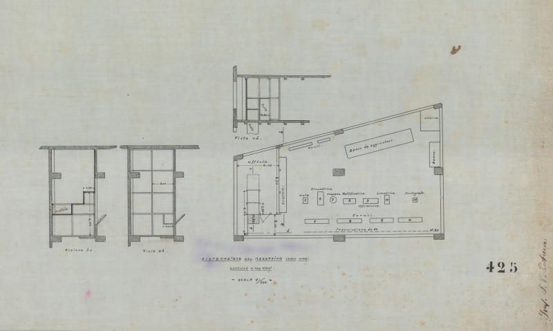 Stabilimento Artiglierie - sistemazione del mezzarino