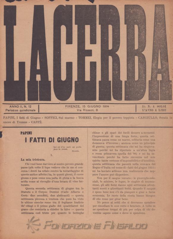 Lacerba, n. 12, 1914