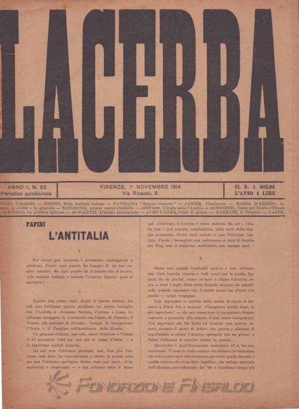 Lacerba, n. 22, 1914