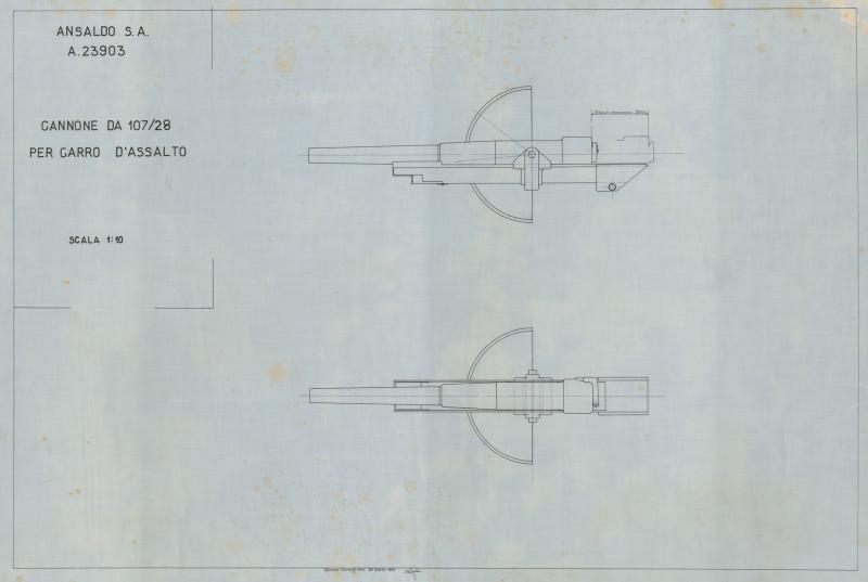 Cannone da 107/28 per carro d&#039;assalto