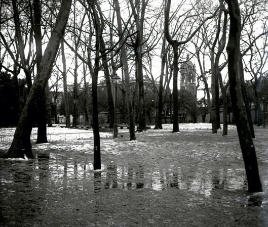 Genova - Acquasola in inverno - campanile di Santa Caterina