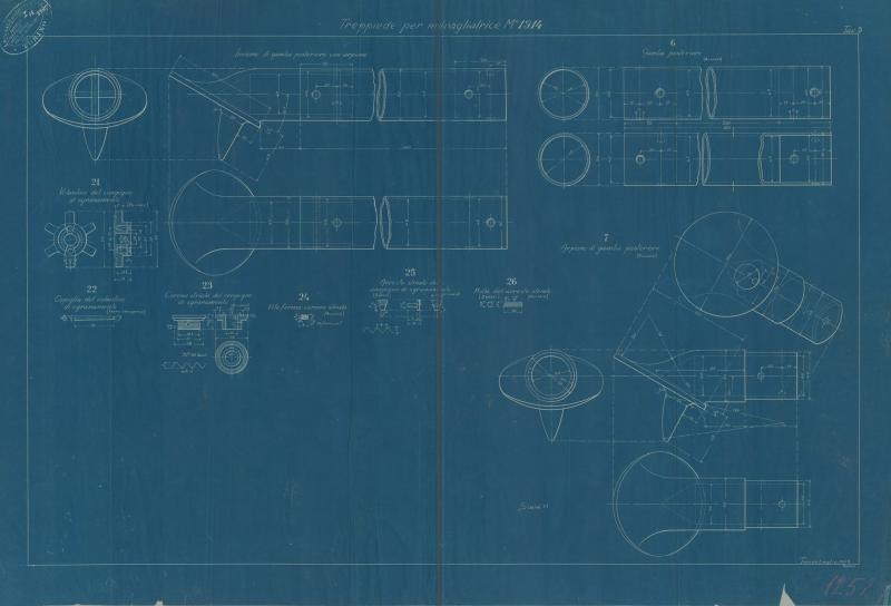 Treppiede per mitragliatrice m.1914 - insieme di gamba posteriore con arpione