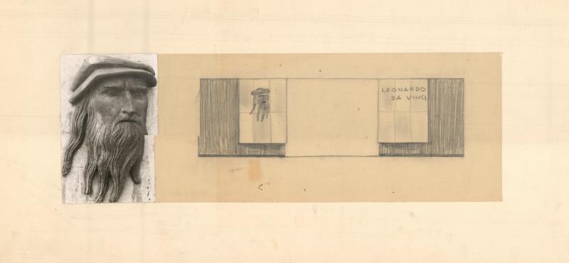 Leonardo da Vinci (t/n) - bozzetto di decorazione