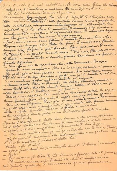 Terza pagina di un manoscritto senza titolo di Flavia Steno
