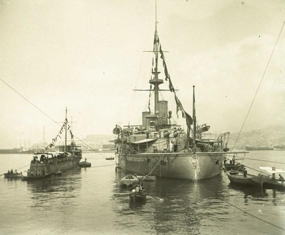 Genova - nave da guerra &quot;Re Umberto&quot;