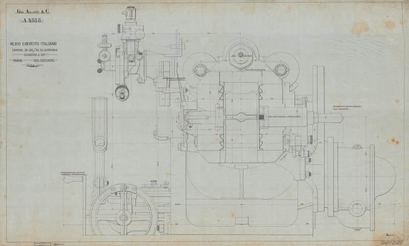 Costruzione 102/35 su automobile - vista posteriore