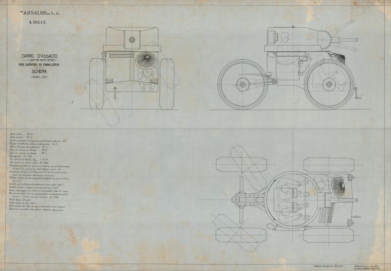 Carro d&#039;assalto per servizio di cavalleria - schema