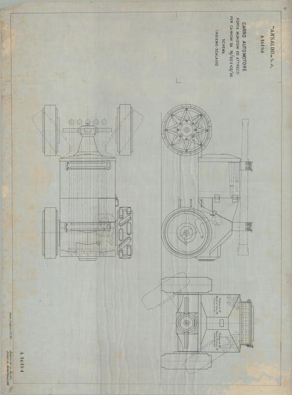 Cannoni da 76/50 e 102/35 - carro portamunizioni e attrezzi