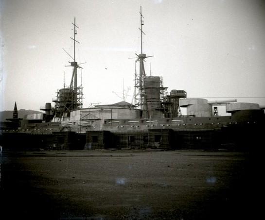 Padiglione della Regia Marina in costruzione - Esterno