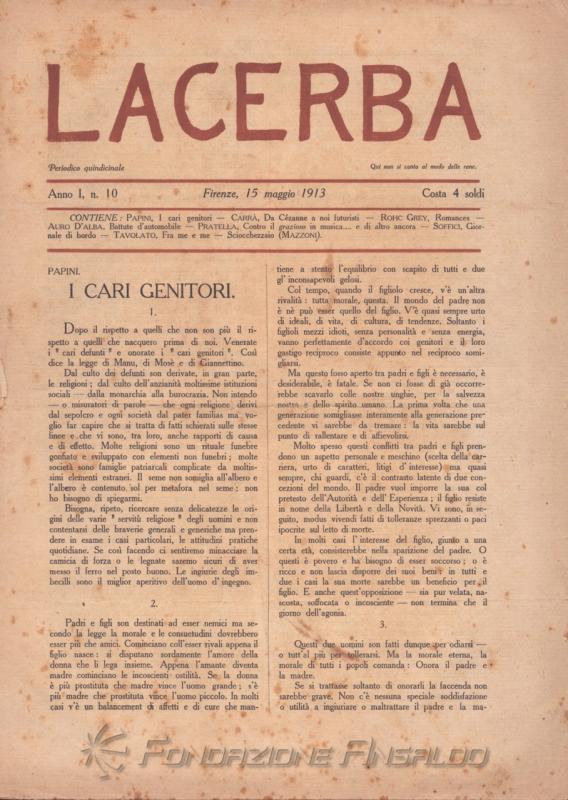 Lacerba, n. 10, 1913