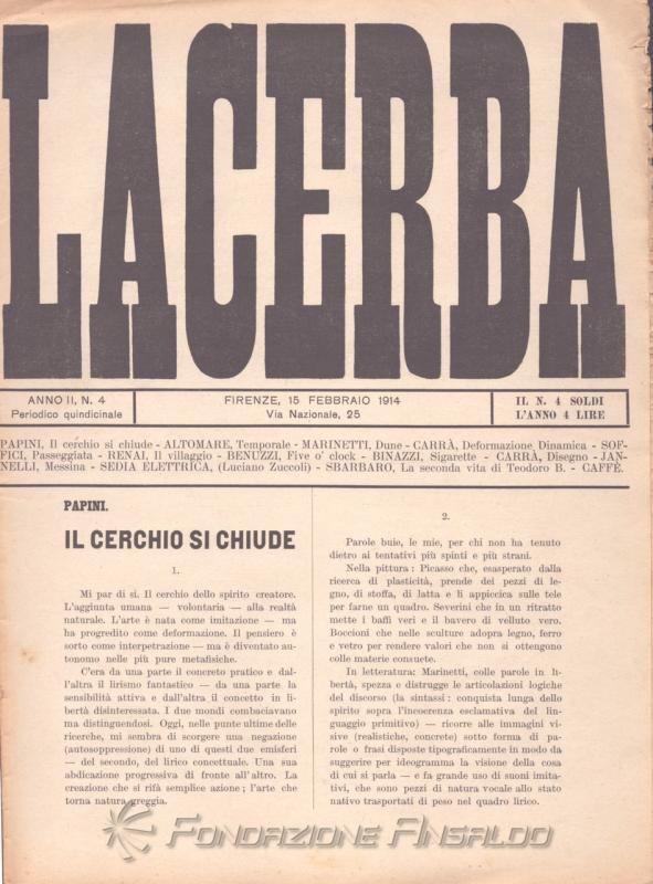 Lacerba, n. 4, 1914