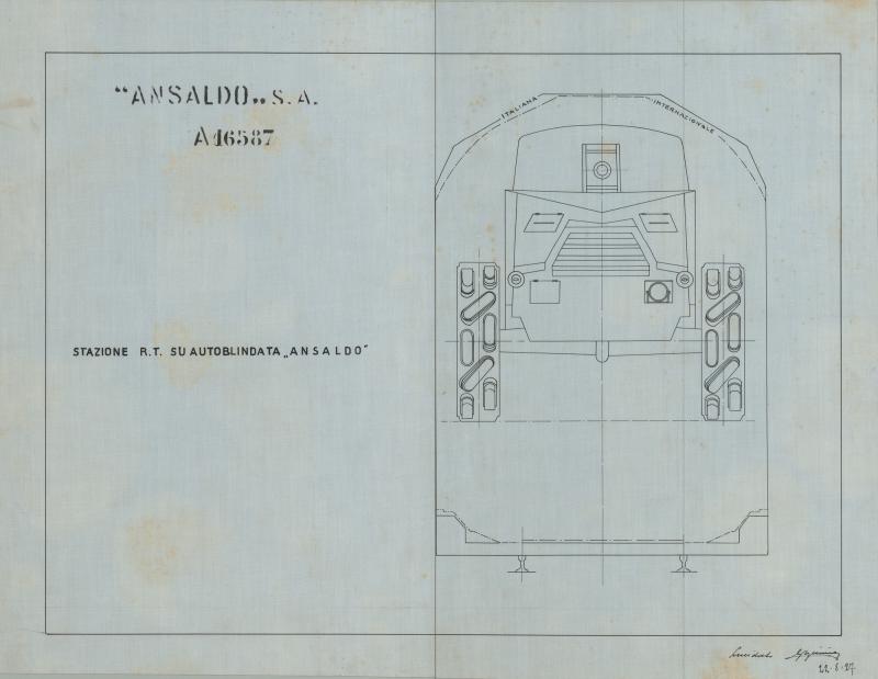 Autoblindata Ansaldo - stazione radiotelegrafica