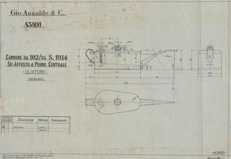Costruzione 102/35 S.1914 - oliatore
