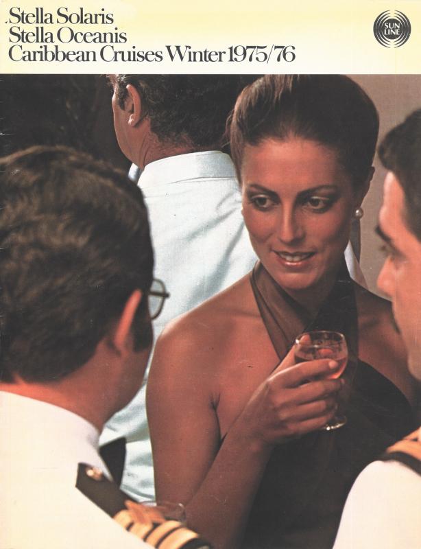 Sun Line.  Stella Solaris and Stella Oceanis Caribbean cruises winter 1975 - 1976