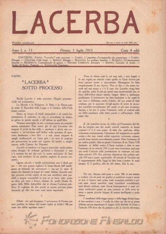 Lacerba, n. 13, 1913