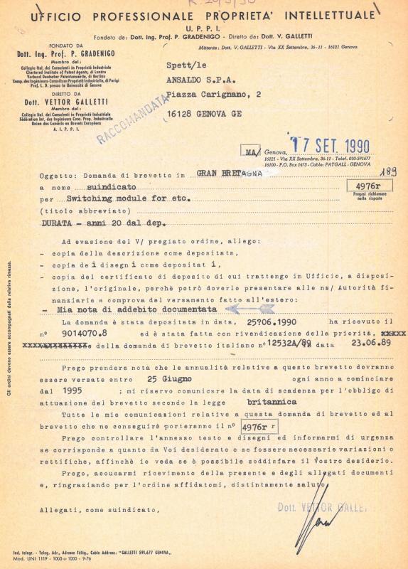 Modulo di commutazione per coppie di processori omologhi connessi ad almeno un bus di comunicazione (GB)