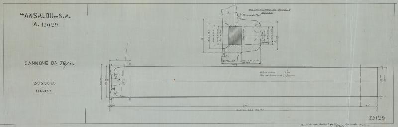 Cannone da 76/45 - bossolo
