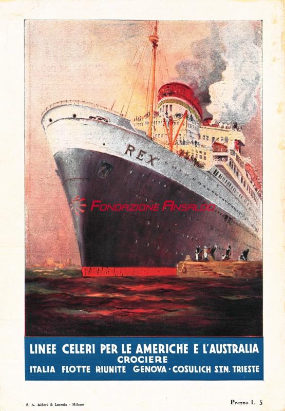 Italia Flotte Riunite - Cosulich S.T.N. - crociere