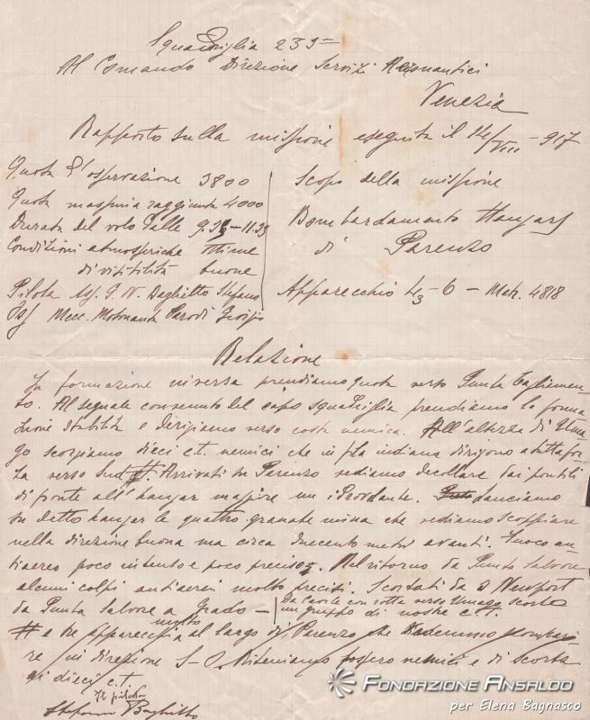Baglietto Stefano - lettera