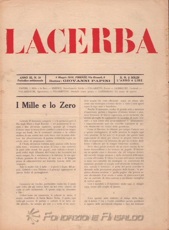 Lacerba, n. 19, 1915