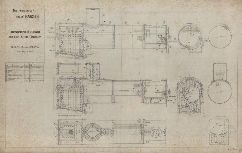 Locomotiva R.95 - 401 con assi Klien Lindner - Insieme della caldaia