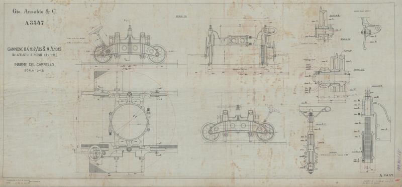 Cannone da 102/35 - carrello