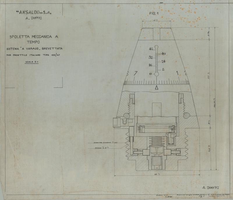 Spoletta meccanica a tempo sistema A. Varaud (1)