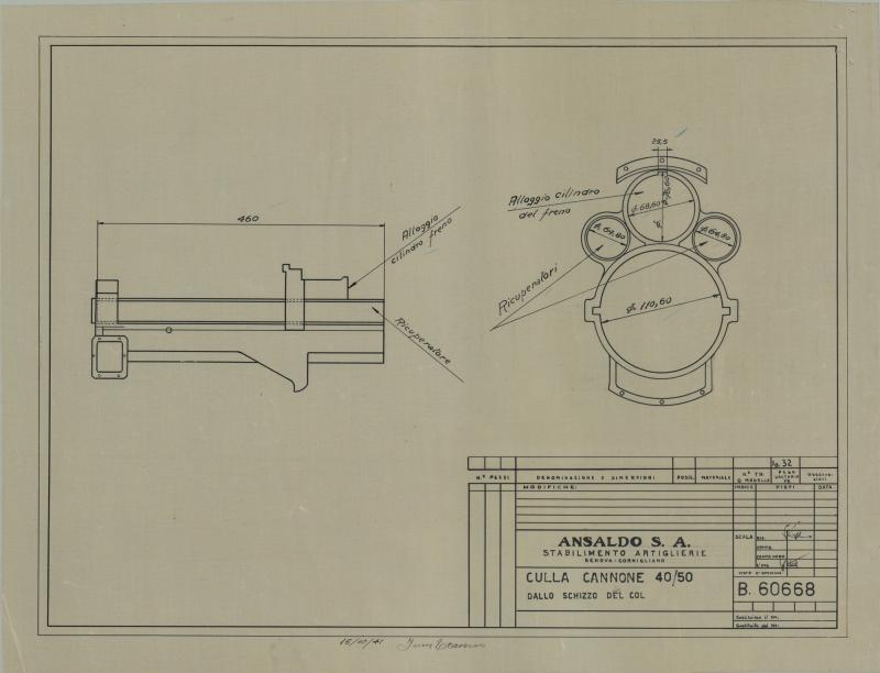 Cannone da 40/50 - culla