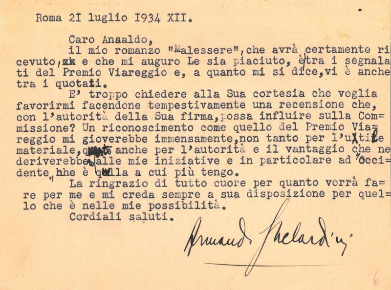 Ghelardini Armando - rivista &quot;Occidente&quot;