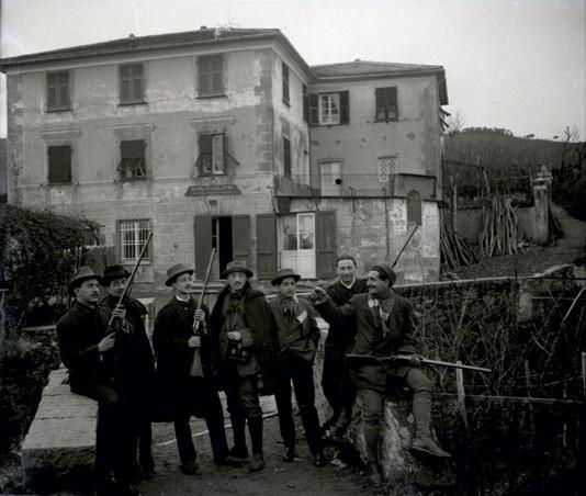 San Rufino di Leivi -  gruppo di cacciatori